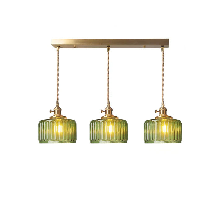 Elyan - vintage skleněná závěsná lampa