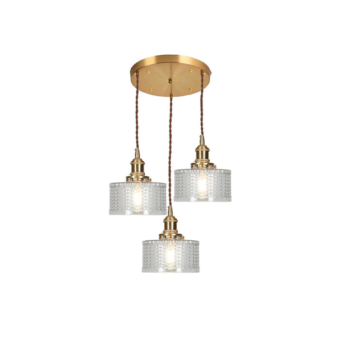 Elyan - vintage skleněná závěsná lampa