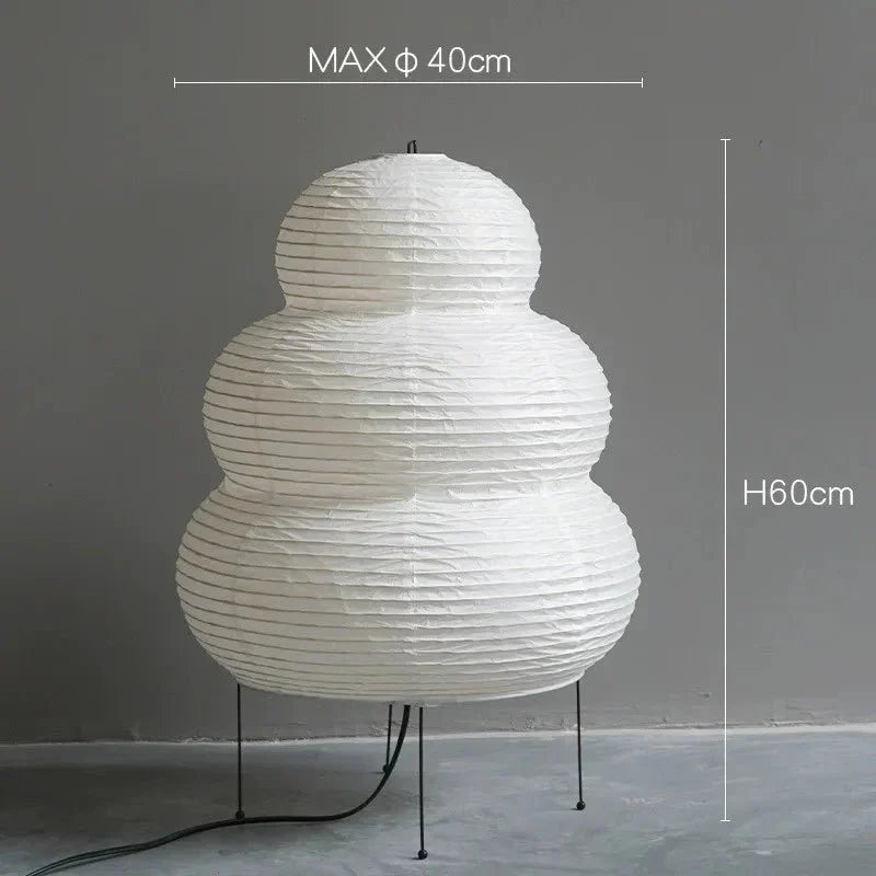 Erosia – Artistic Wabi-Sabi Rice Paper Floor Lamp with Adjustable Stand