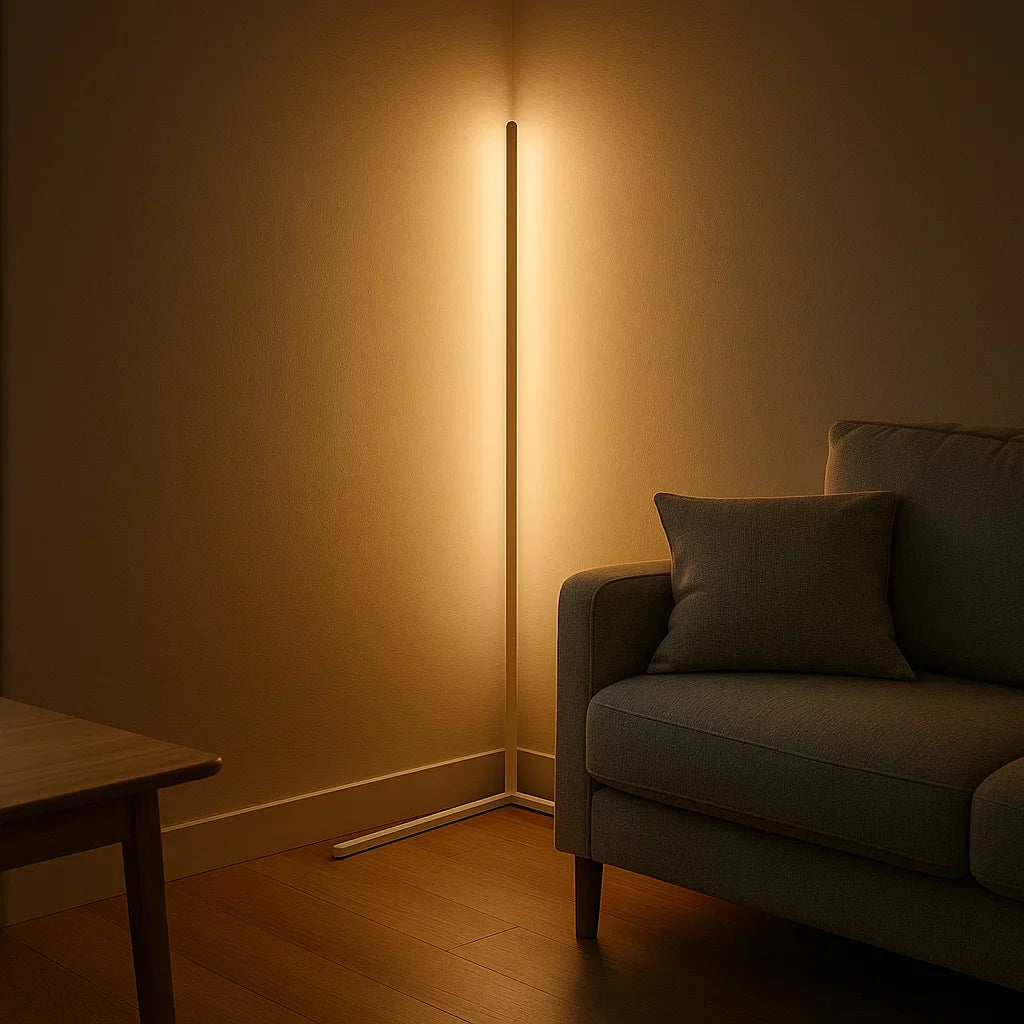 Nuvyron - LED-gulvlampe med farveskift og dæmpning, fjernbetjent