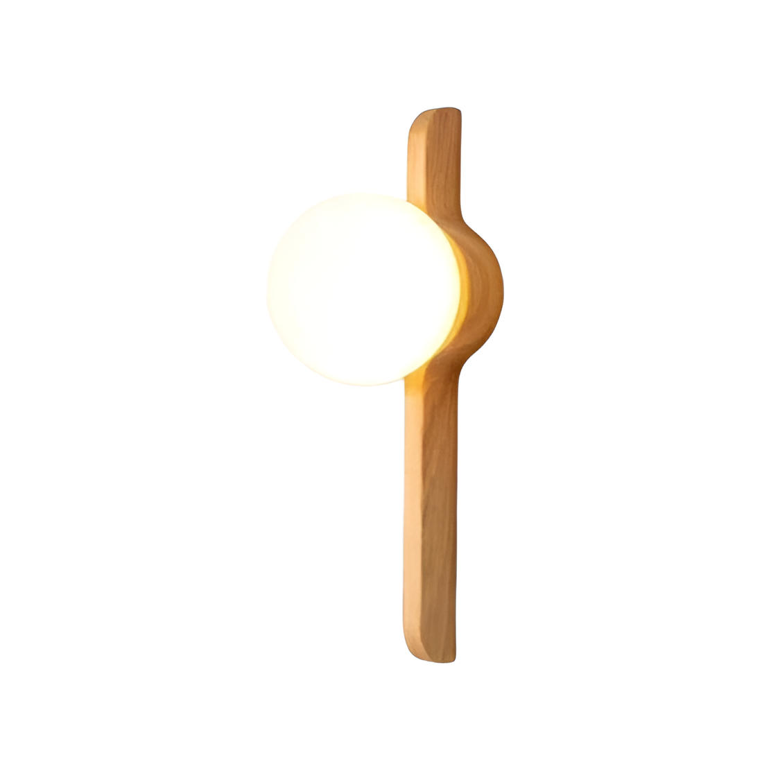 Thaenor – Lámpara de pared de vidrio nórdica de madera