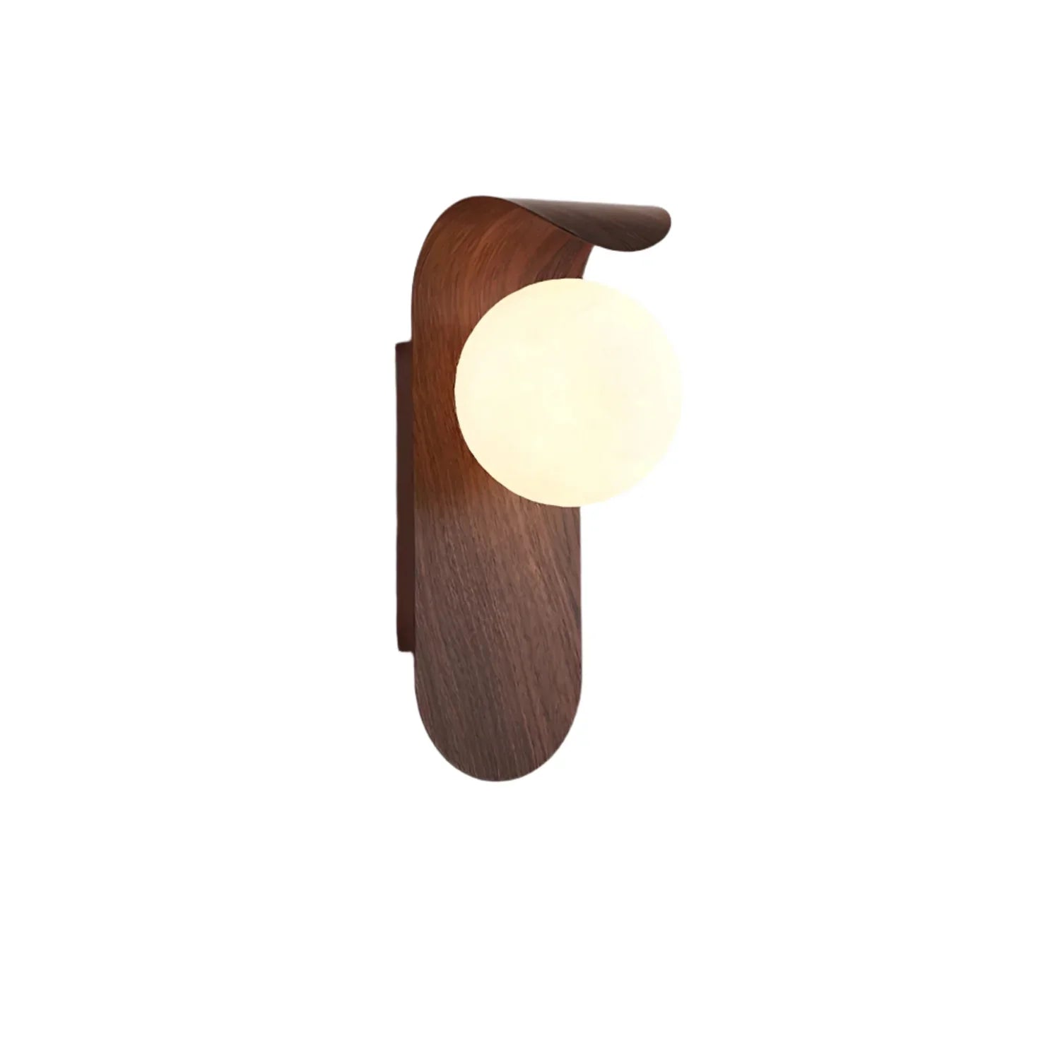 Naoren – Lampada da Parete Sferica Effetto Legno LED